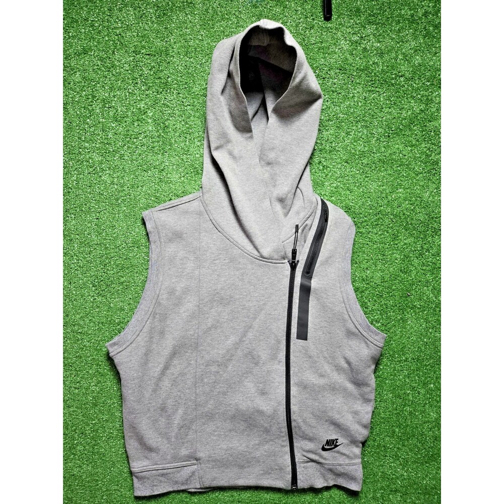 Nike Tech Fleece Sleeveless Hoodie Vest – Gray – Women’s XL | Full Zip